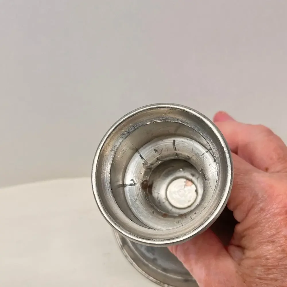 Vintage Web Pewter Weighted Candlestick Holder